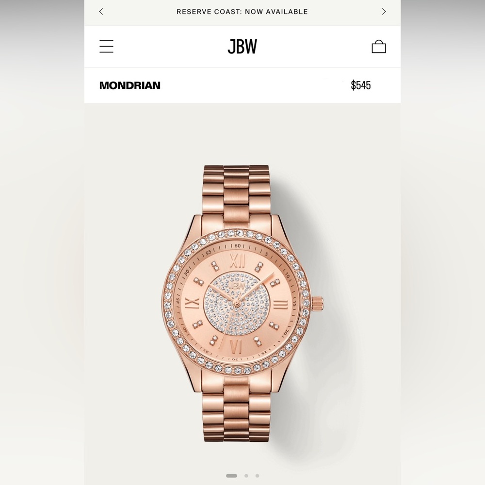 JBW MONDRIAN ROSE GOLD WATCH - Picture 5 of 5